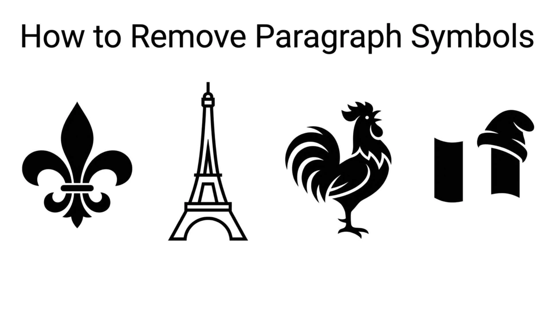 How to Remove Paragraph Symbols